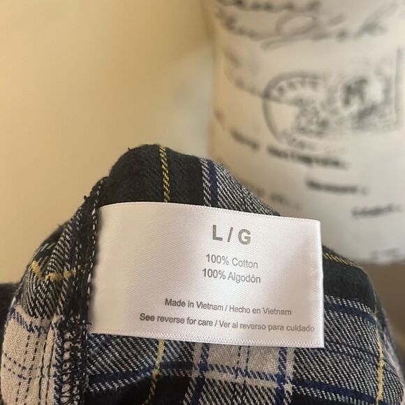 Eddie Bauer Blue Plaid Print Button Closure Flannel Shirt Casual Work Grunge - Picture 7 of 8